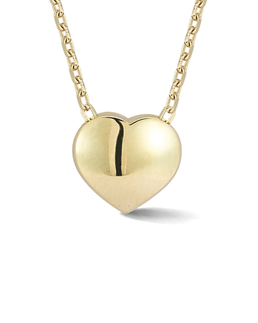 Ember Fine Jewelry 14k Puffed Heart Necklace In Gold