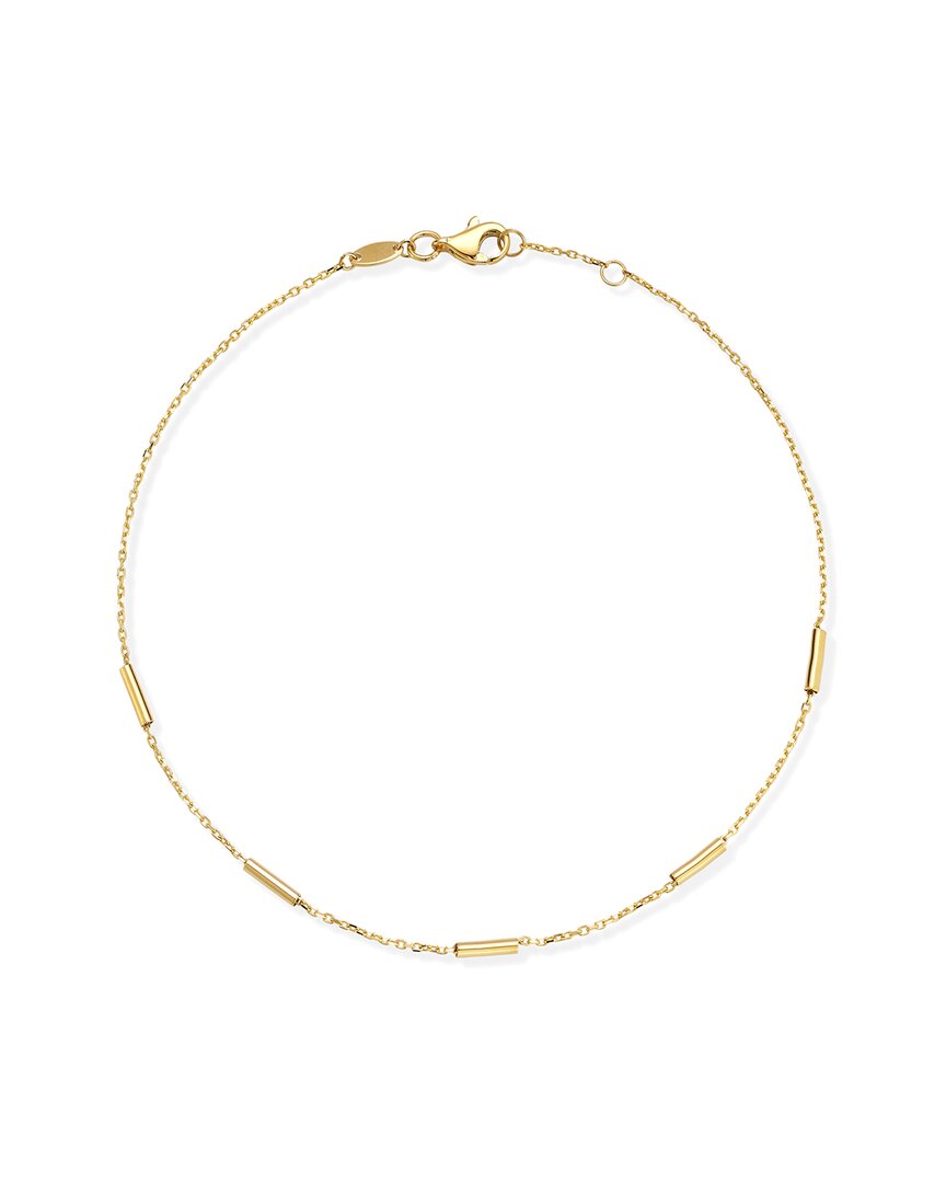 EMBER FINE JEWELRY EMBER FINE JEWELRY 14K BAR STATION ANKLE BRACELET
