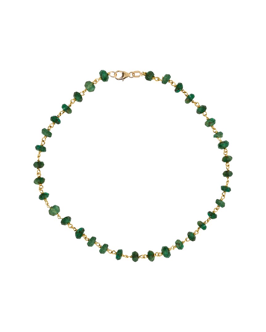 Liv Oliver 18k Plated 7.75 Ct. Tw. Emerald Bracelet