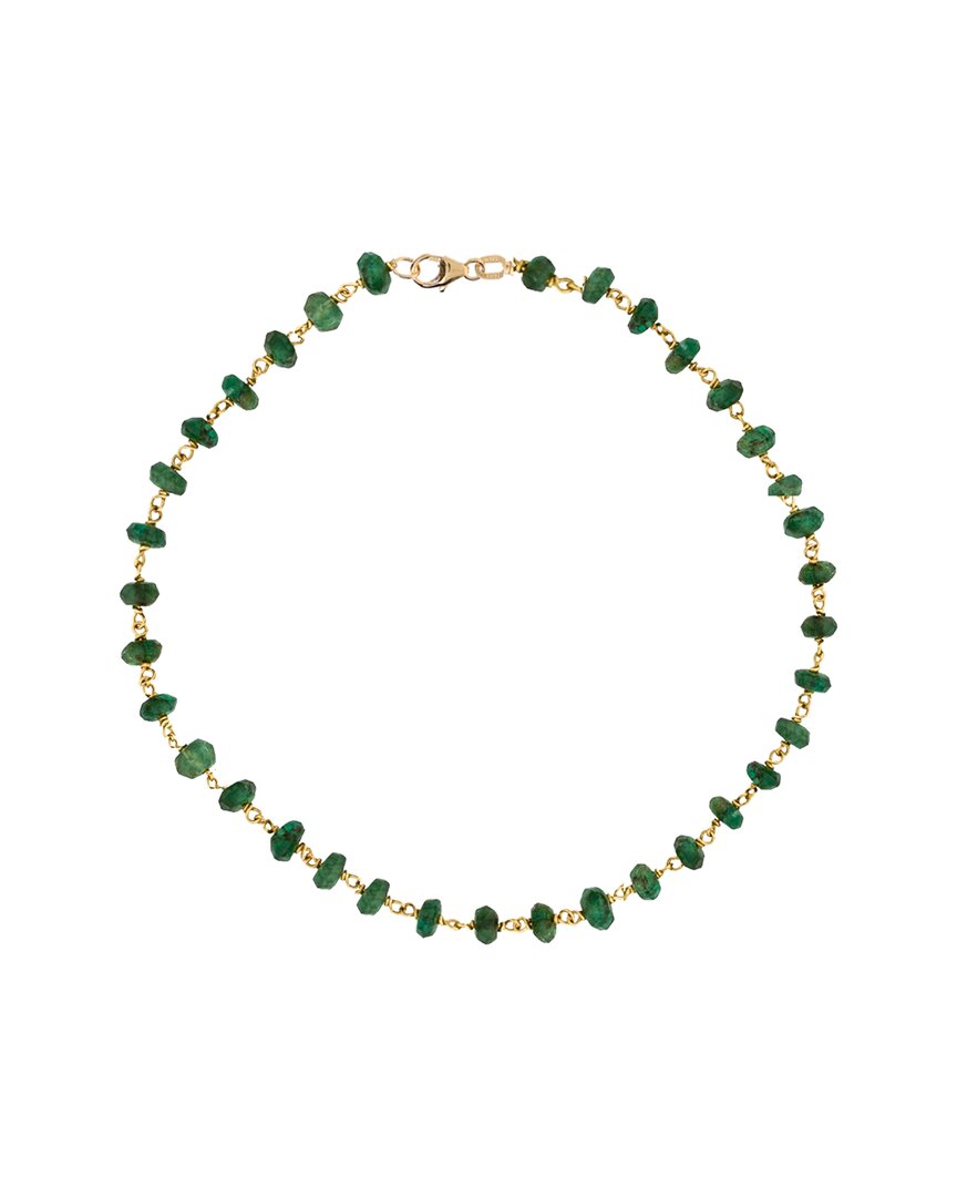 Liv Oliver 18k Plated 7.75 Ct. Tw. Emerald Bracelet In Green