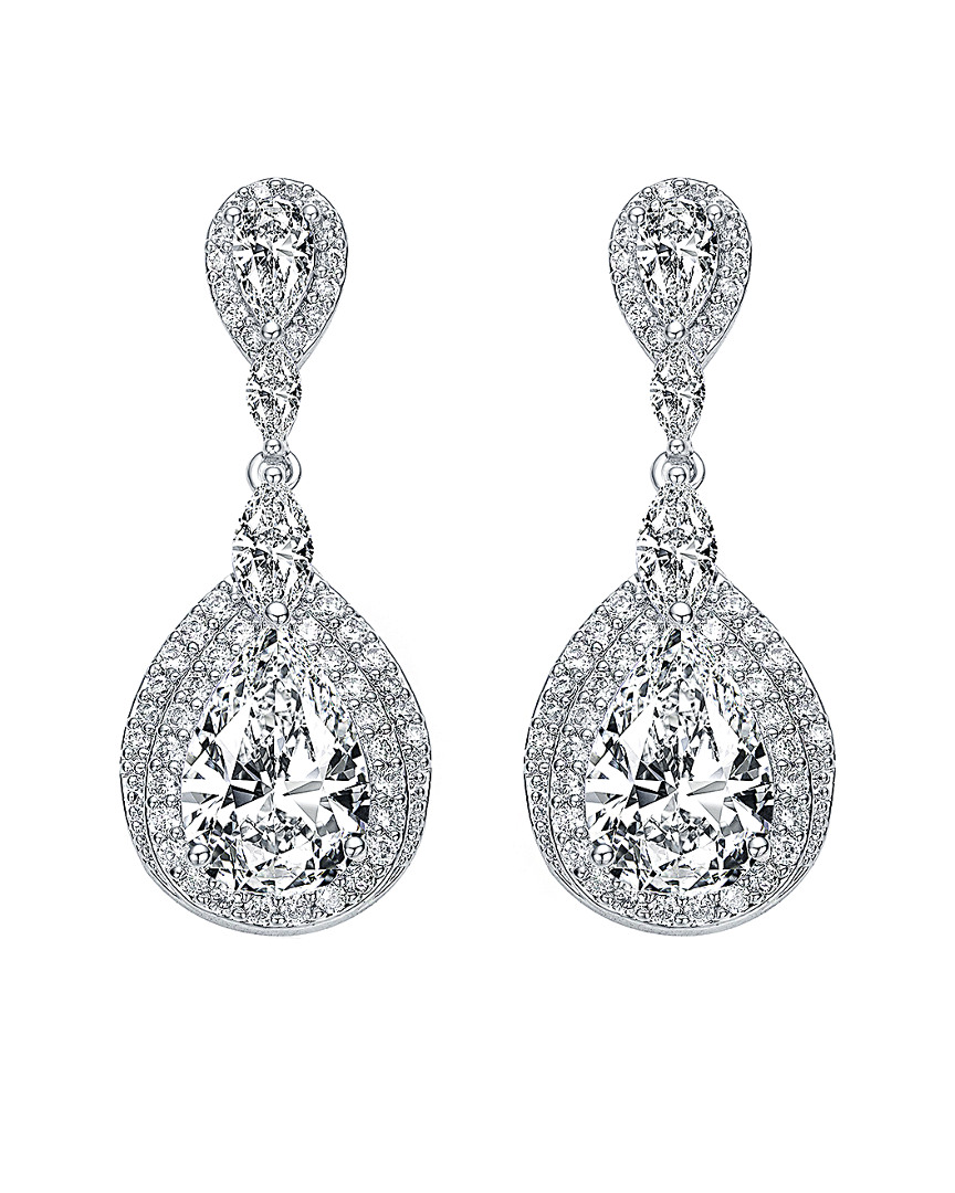 Genevive Silver Cz Earrings