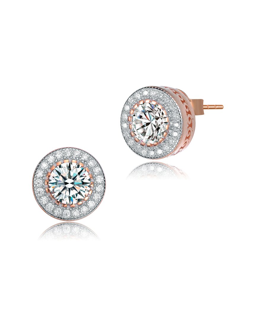 Genevive 14k Rose Gold Plated Studs