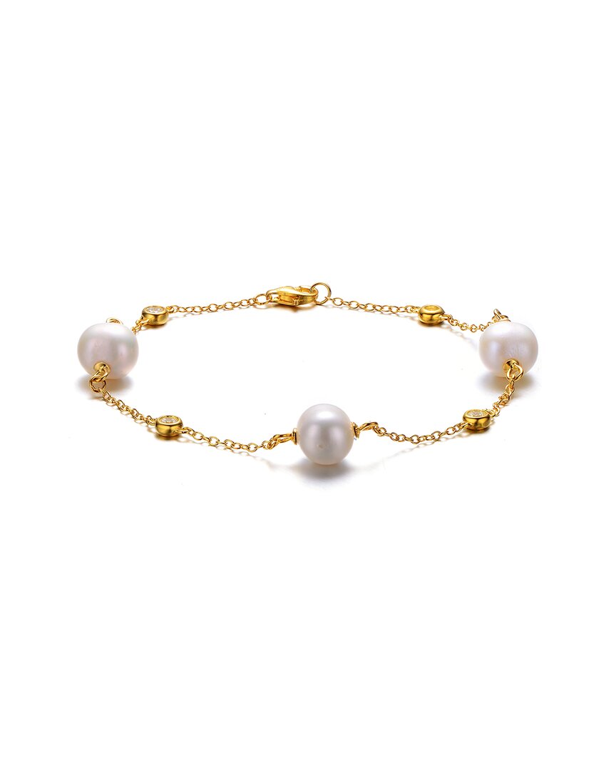 Genevive 14k Over Silver 8.5-9mm Pearl Bracelet