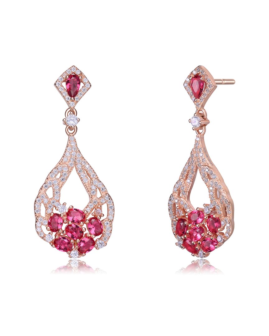 Genevive 14k Rose Gold Vermeil Earrings