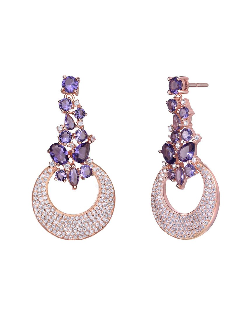 Genevive 14k Rose Gold Vermeil Earrings