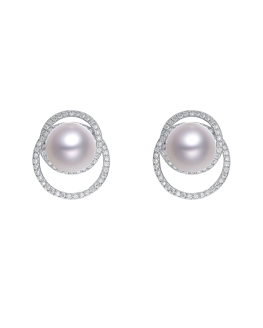 Genevive Silver Cz Drop Earrings