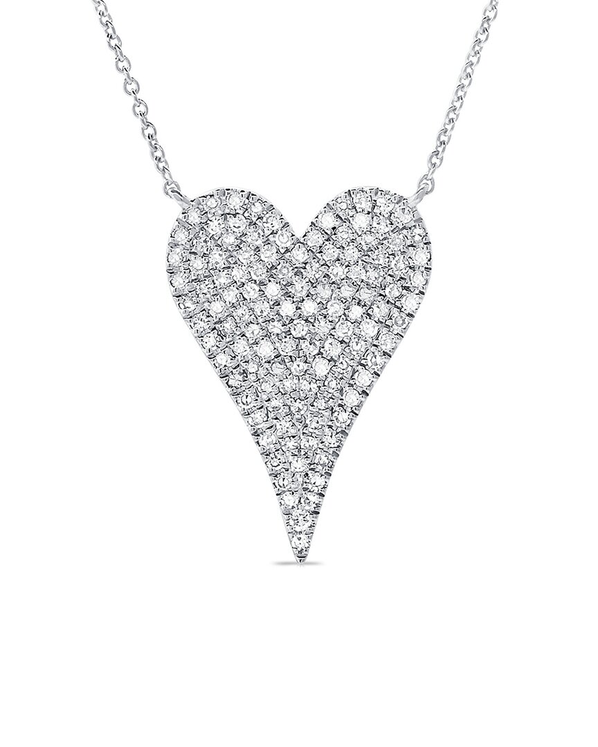 Sabrina Designs 14k 0.80 Ct. Tw. Diamond Heart Necklace