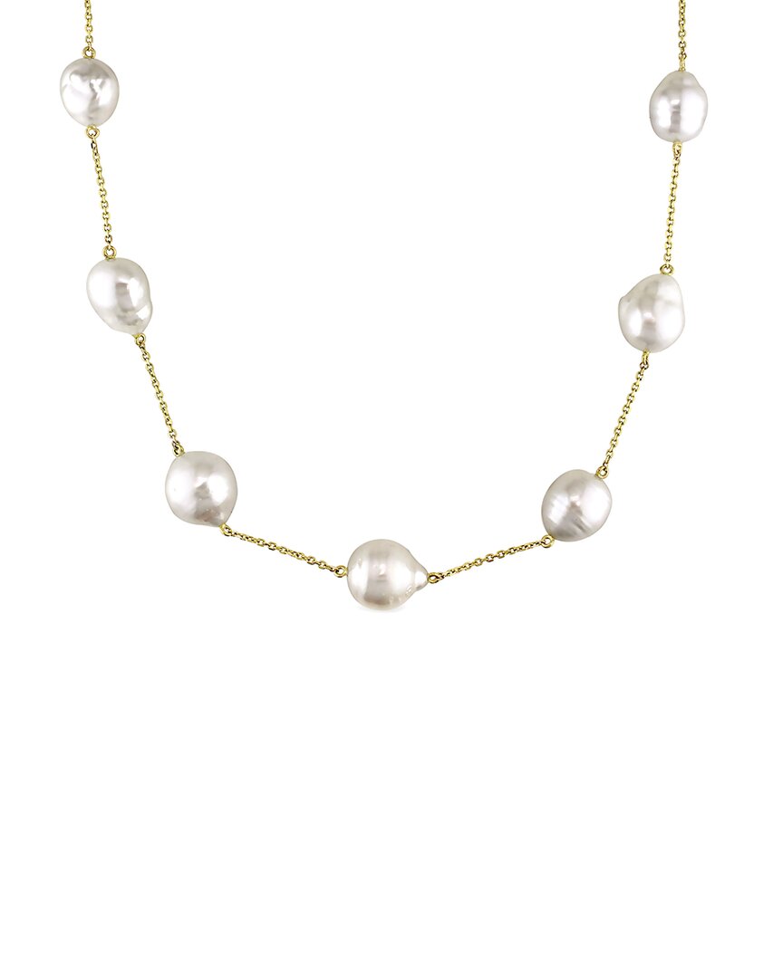 Pearls 14k 12mm Pearl Tin Cup Necklace