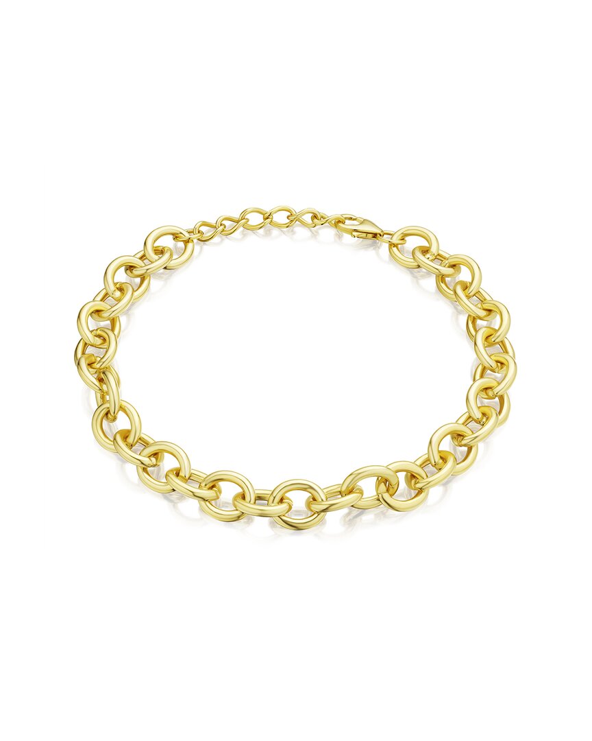 House Of Frosted Link Silver Bracelet In Gold