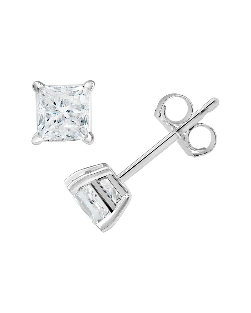 Diamond Select Cuts 14k 0.70 Ct. Tw. Diamond Earrings In Silver