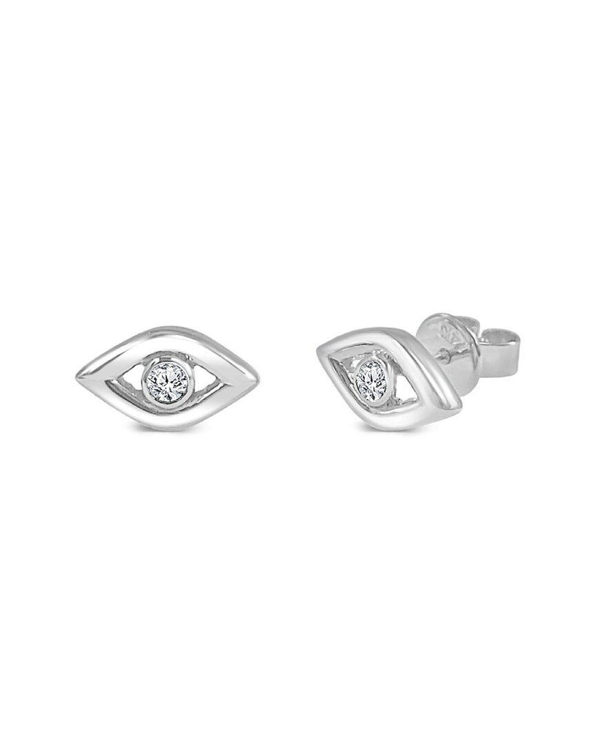 Sabrina Designs 14k Diamond Evil Eye Earrings