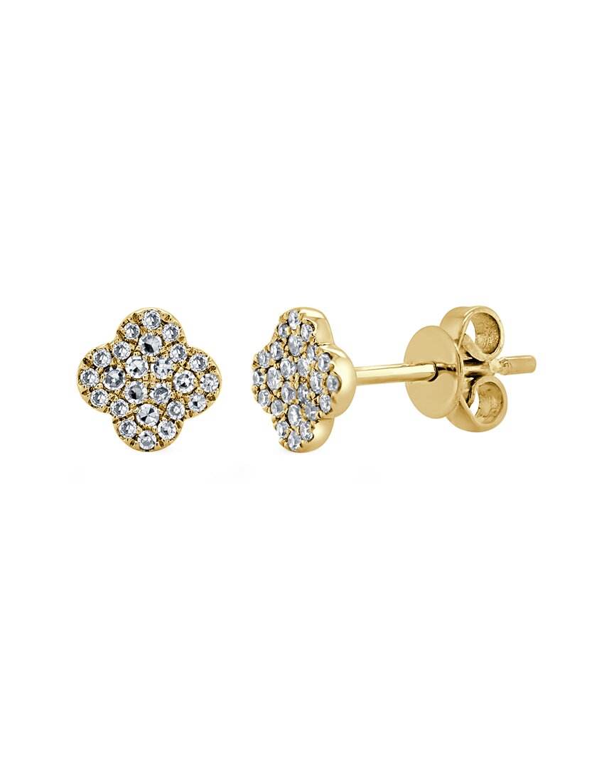 Sabrina Designs Sabrina Design 14k 0.13 Ct. Tw. Diamond Flower Earrings