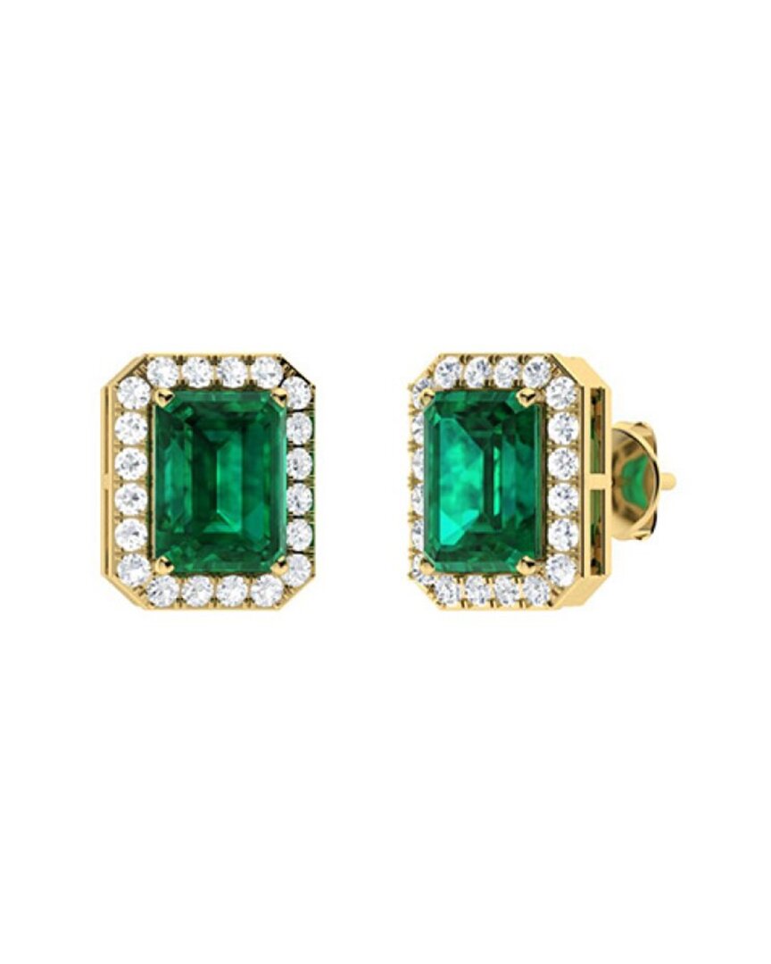 Forever Creations Usa Inc. Forever Creations 14k 0.22 Ct. Tw. Diamond & Emerald Studs