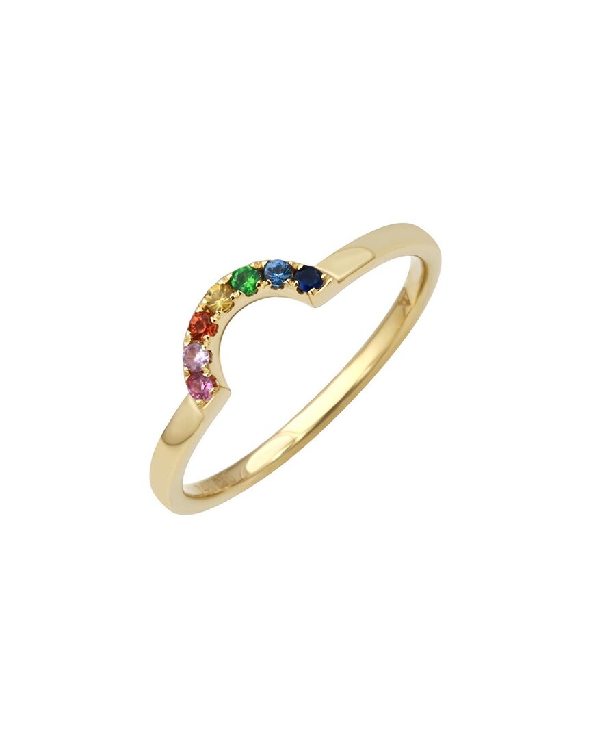 Forever Creations Usa Inc. Signature Collection 14k Gemstone Rainbow Ring