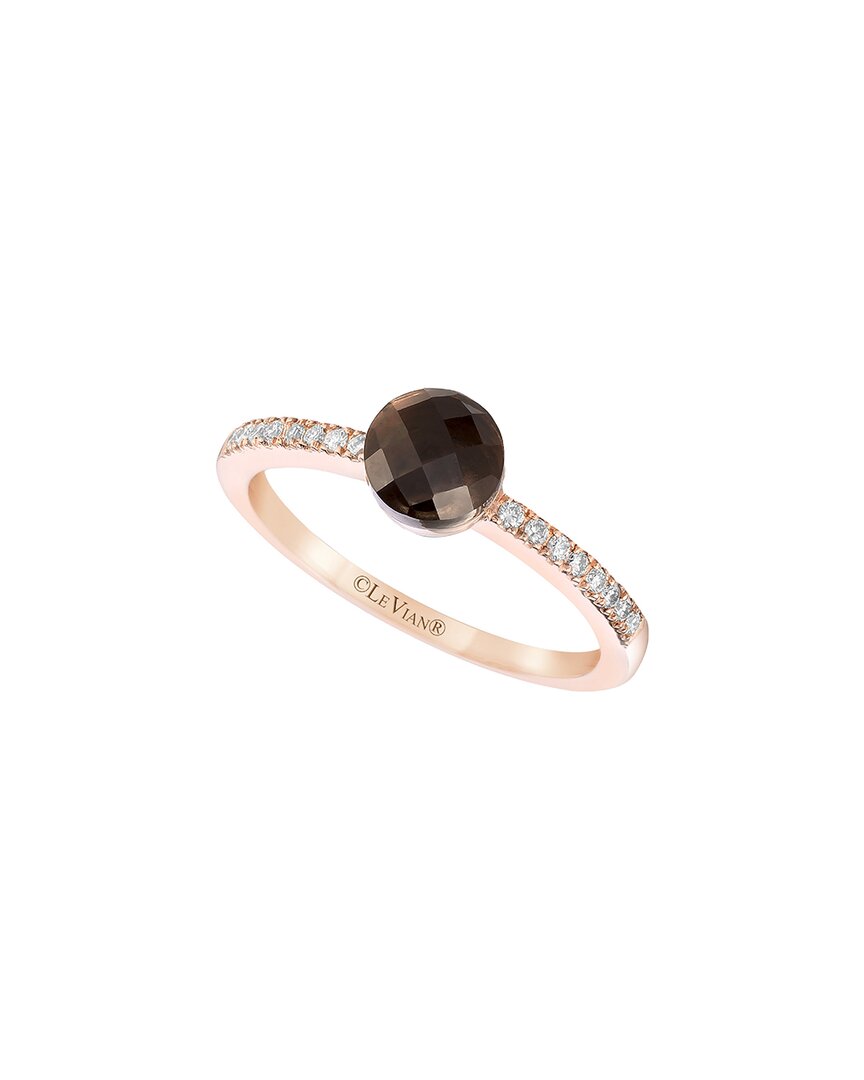 Le Vian ® 14k Strawberry Gold® 1.06 Ct. Tw. Diamond & Smoky Quartz Ring