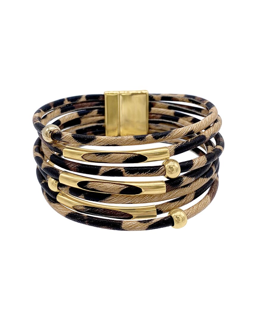 Adornia 14k Plated Stretch Bracelet In Gold