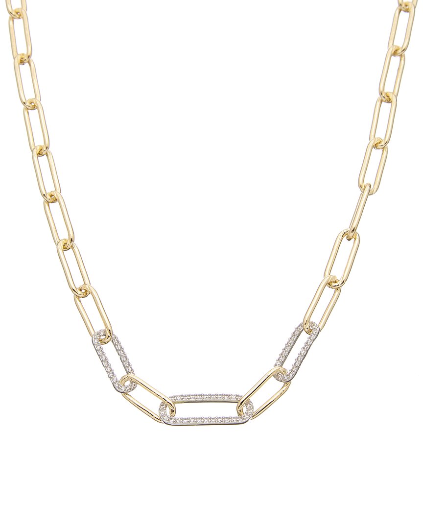 Juvell 18k Two-tone Plated Twisted Cable Necklace