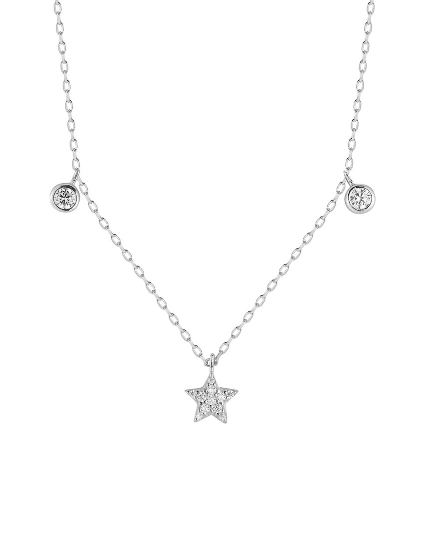 Glaze Jewelry Silver Cz Charm Necklace