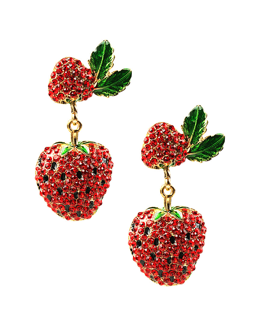 Eye Candy La Strawberry Crystal Earrings