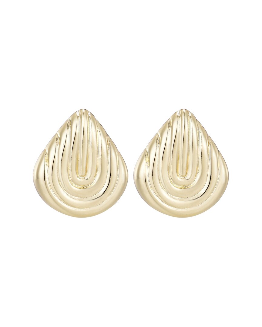 Adornia 14k Plated Deco Stud Earrings In Gold