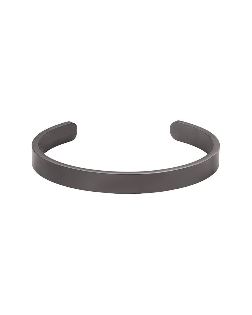 Adornia Stainless Steel Cuff Bracelet In Black