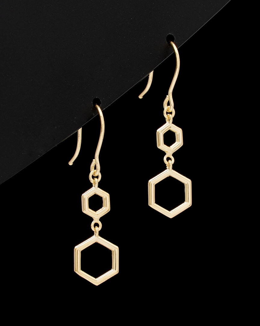 Italian Gold Geometric Drop Earrings