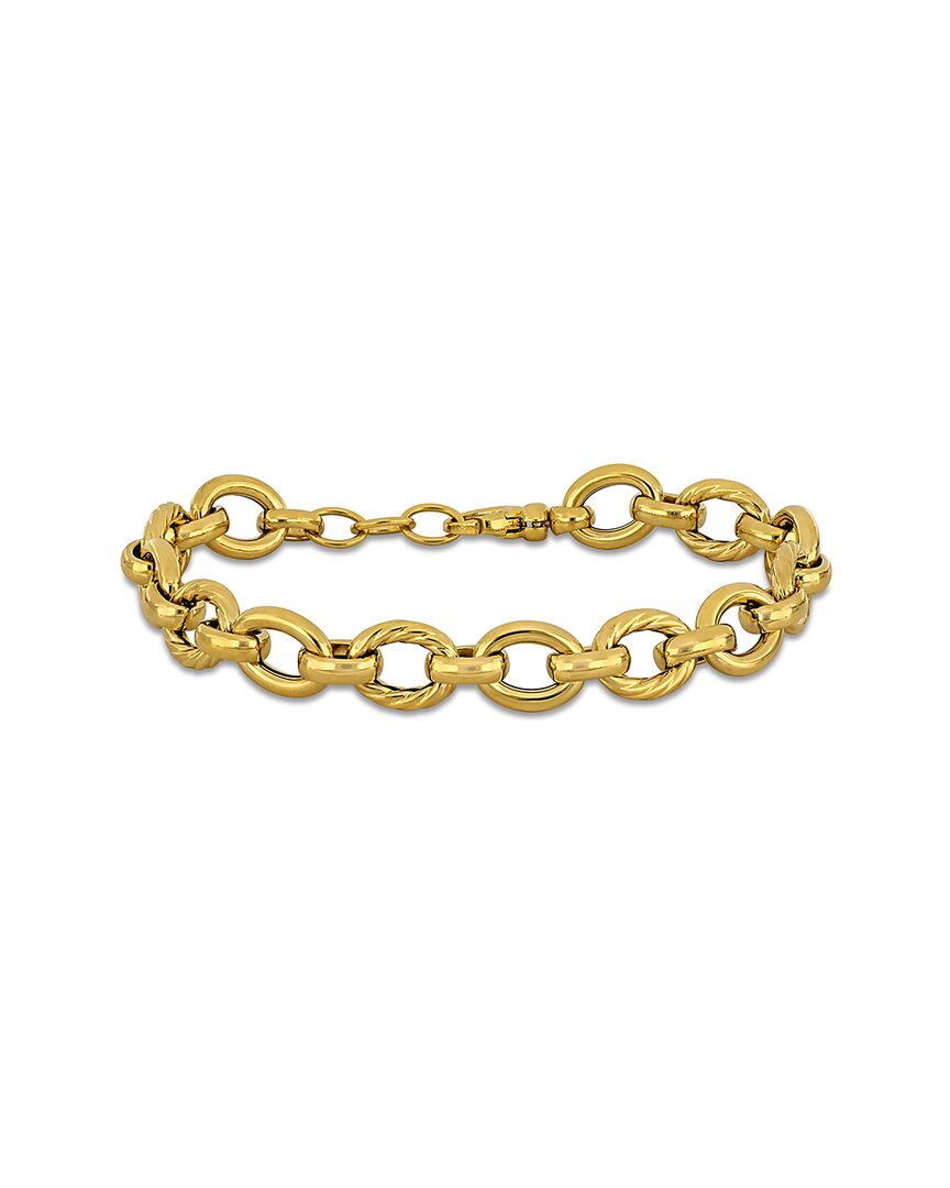 Italian Gold 14k Twisted Link Bracelet