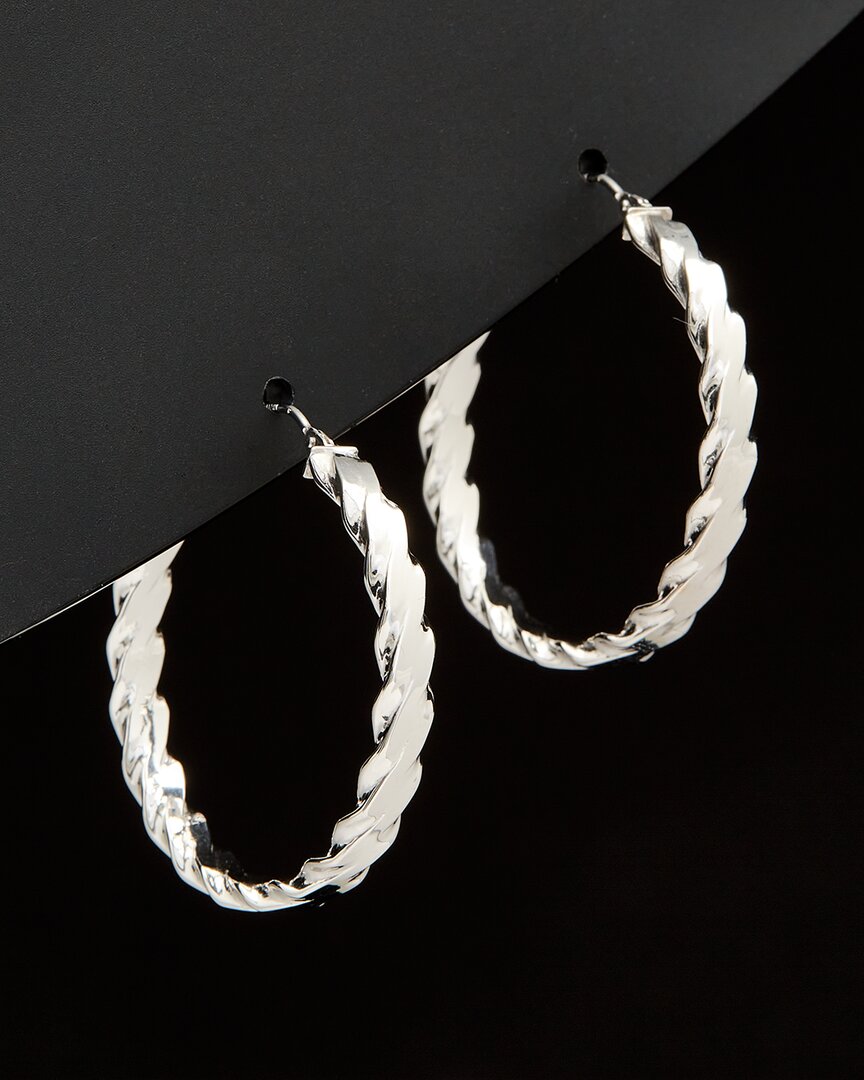 Italian Gold 14k  Twist Hoops