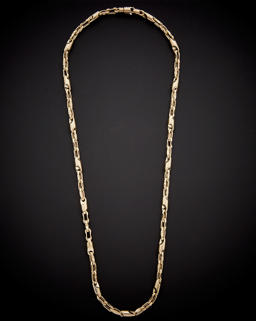 Italian Gold Fancy Bullet Link Necklace