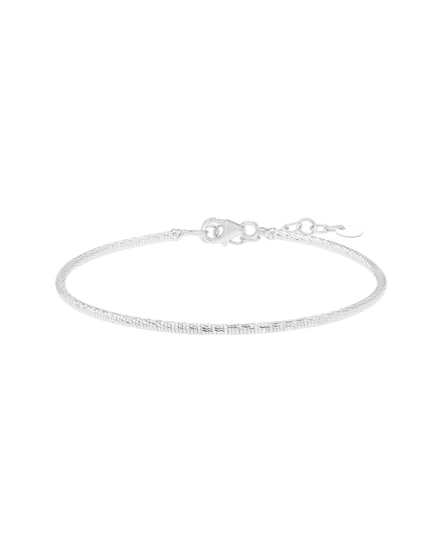 Italian Gold 14k Skinny Bangle Bracelet