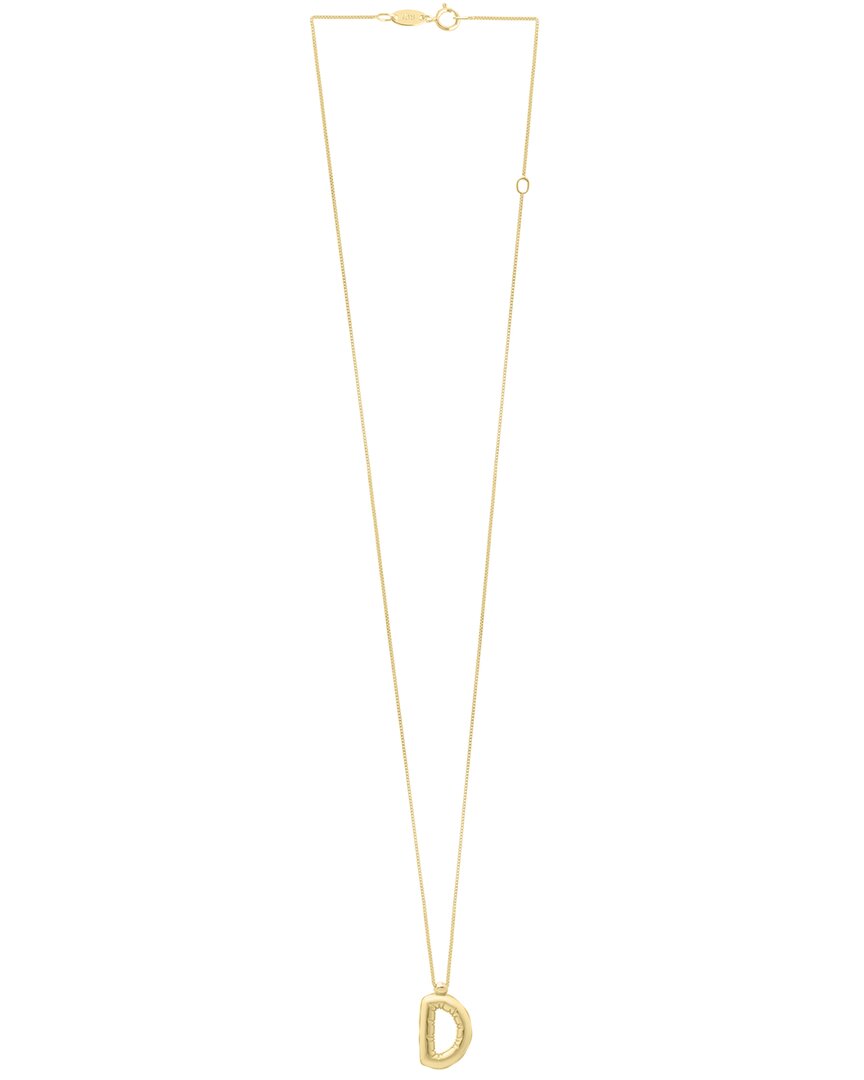 Italian Gold 14k Helium Initial Necklace