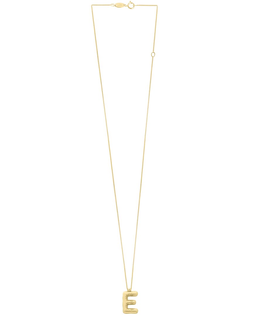 Italian Gold 14k Helium Initial Necklace