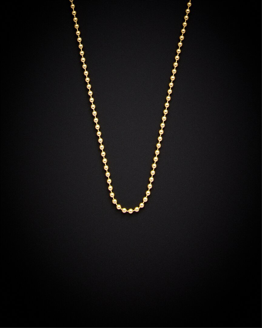 Italian Gold 14k  2mm Polished Ball Chain Necklace