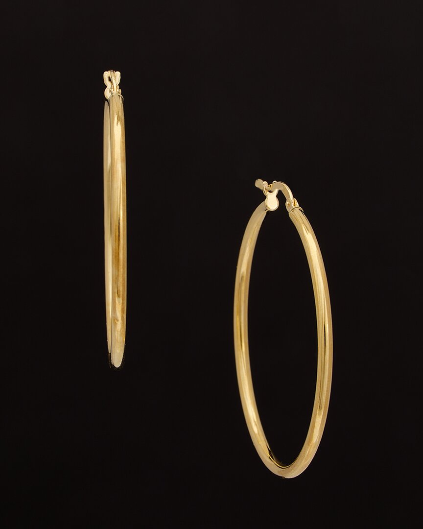 Italian Gold 18k  Polished Hoops