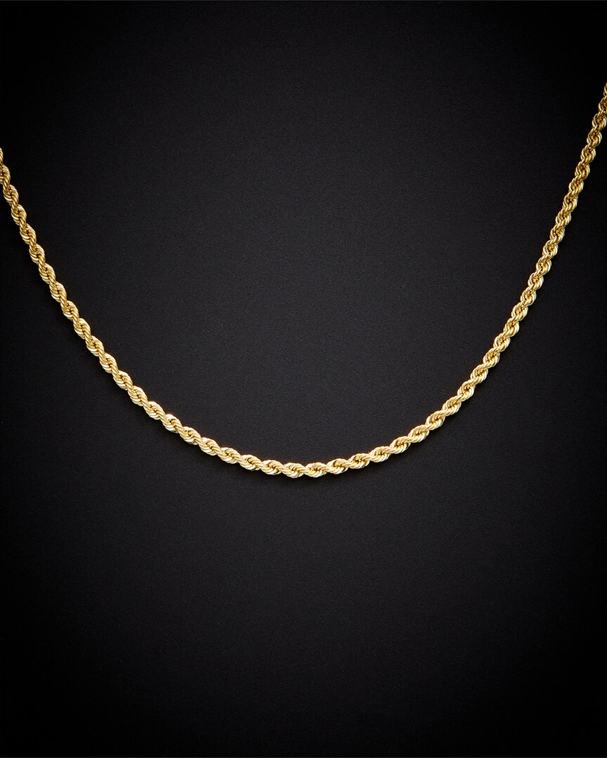 Italian Gold 14k  1.9mm Semi-solid Rope Necklace