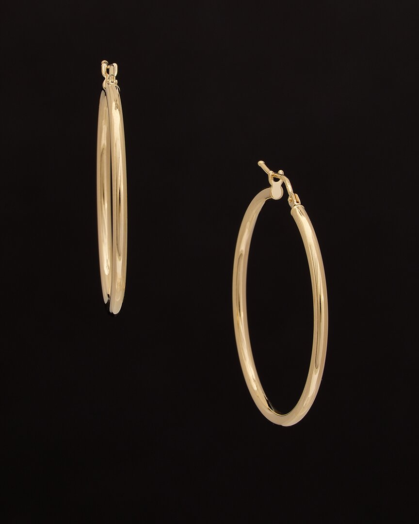 Italian Gold 14k  Polished Hoops