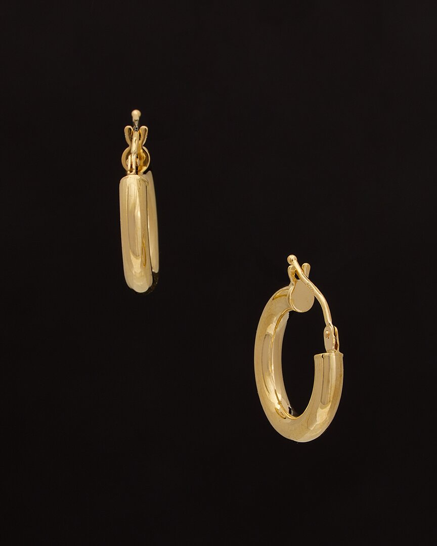 Italian Gold 18k  Polished Hoops