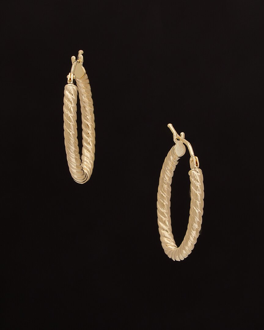 Italian Gold 14k  Twisted Hoops