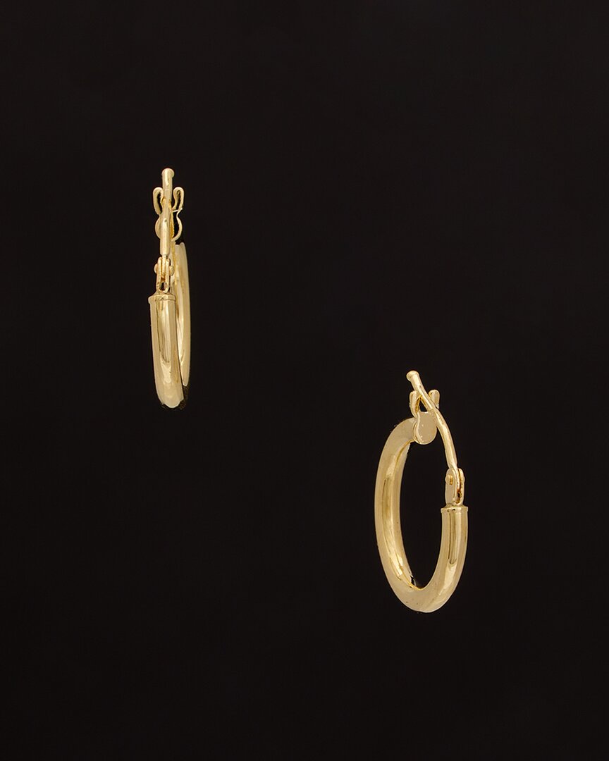 Italian Gold 18k  Polished Hoops
