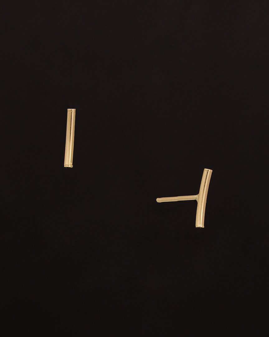 Italian Gold 14k  Bar Studs