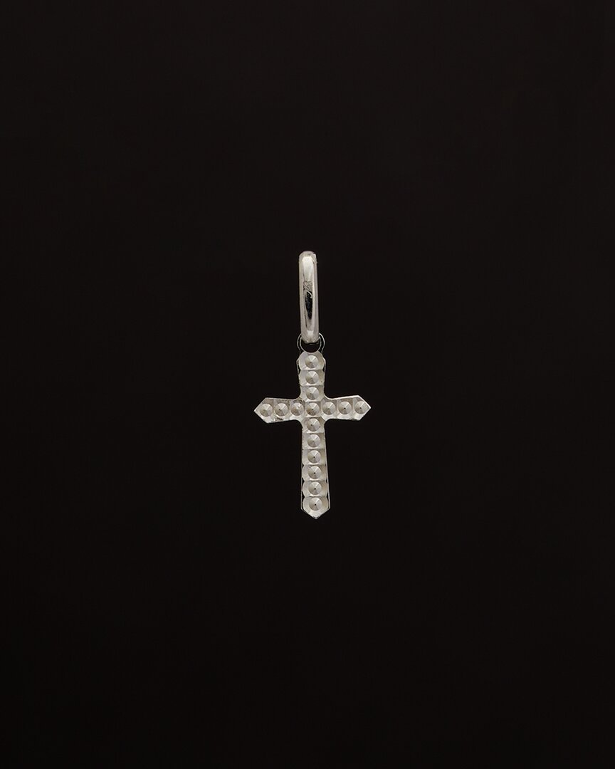 Italian Gold 18k  Petite Cross Pendant Necklace
