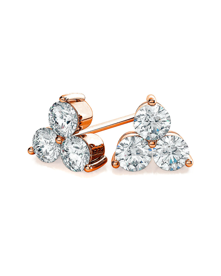 Suzy Levian 14k 0.20 Ct. Tw. Diamond Cluster Earrings