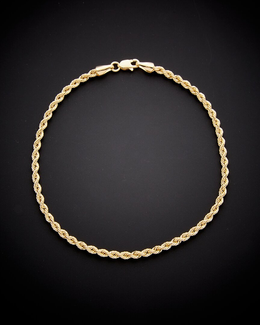 Italian Gold Hollow Rope Bracelet