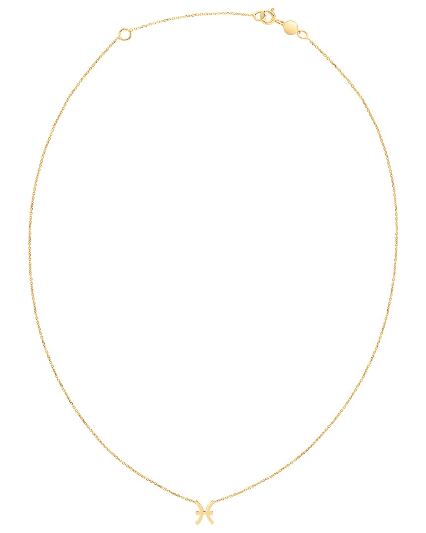 Italian Gold Pisces Necklace