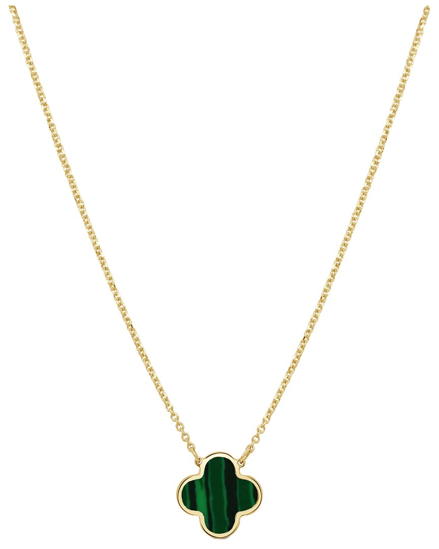 Sabrina Designs 14k Malachite Clover Necklace