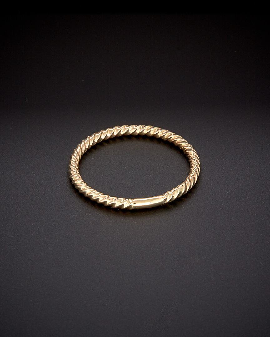 Italian Gold Ribbed Stack Ring