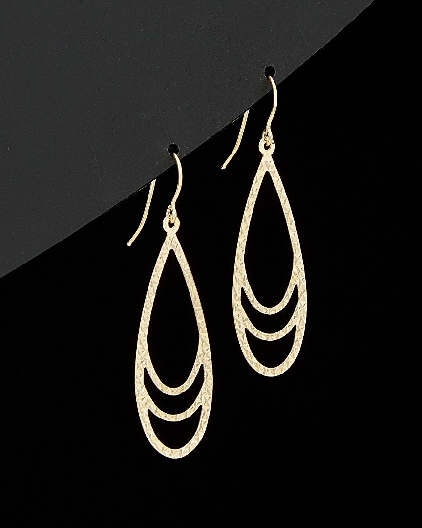 Italian Gold 14k  Drop Earrings