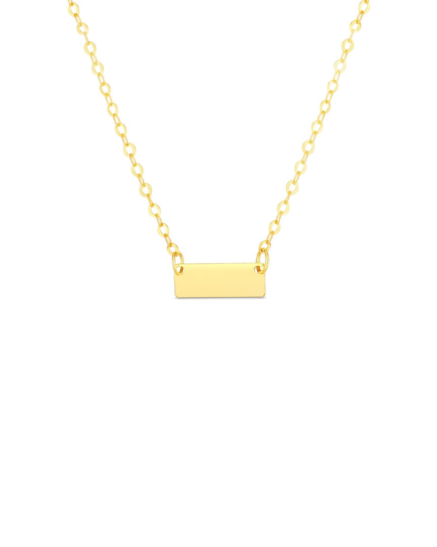 Italian Gold Bar Necklace