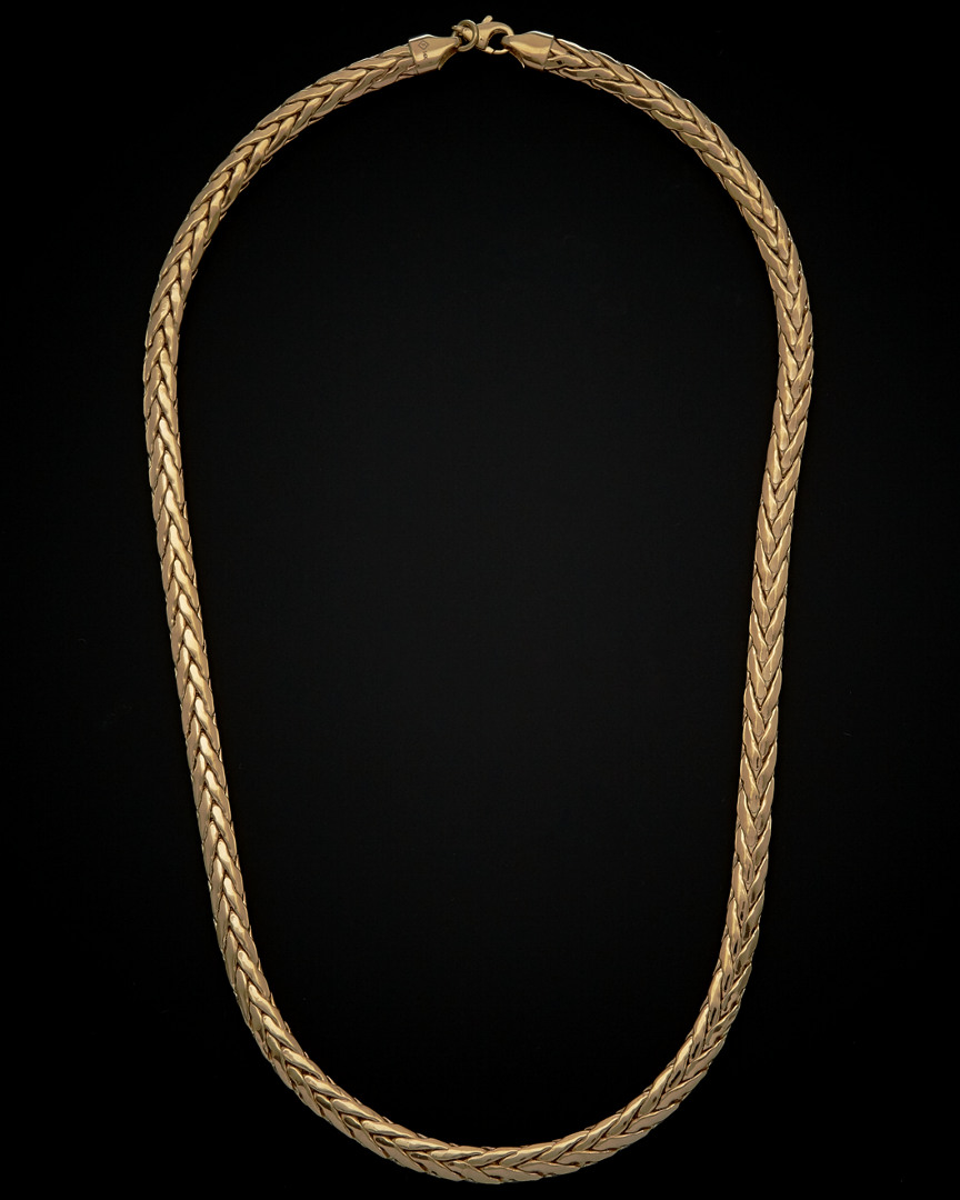 Italian Gold Flat Weave Necklace