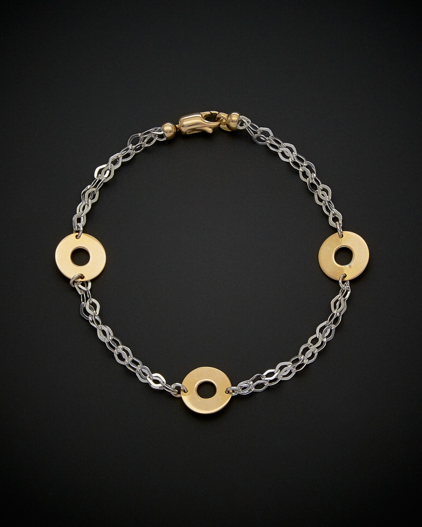 Italian Gold Two-tone Rondo Bracelet